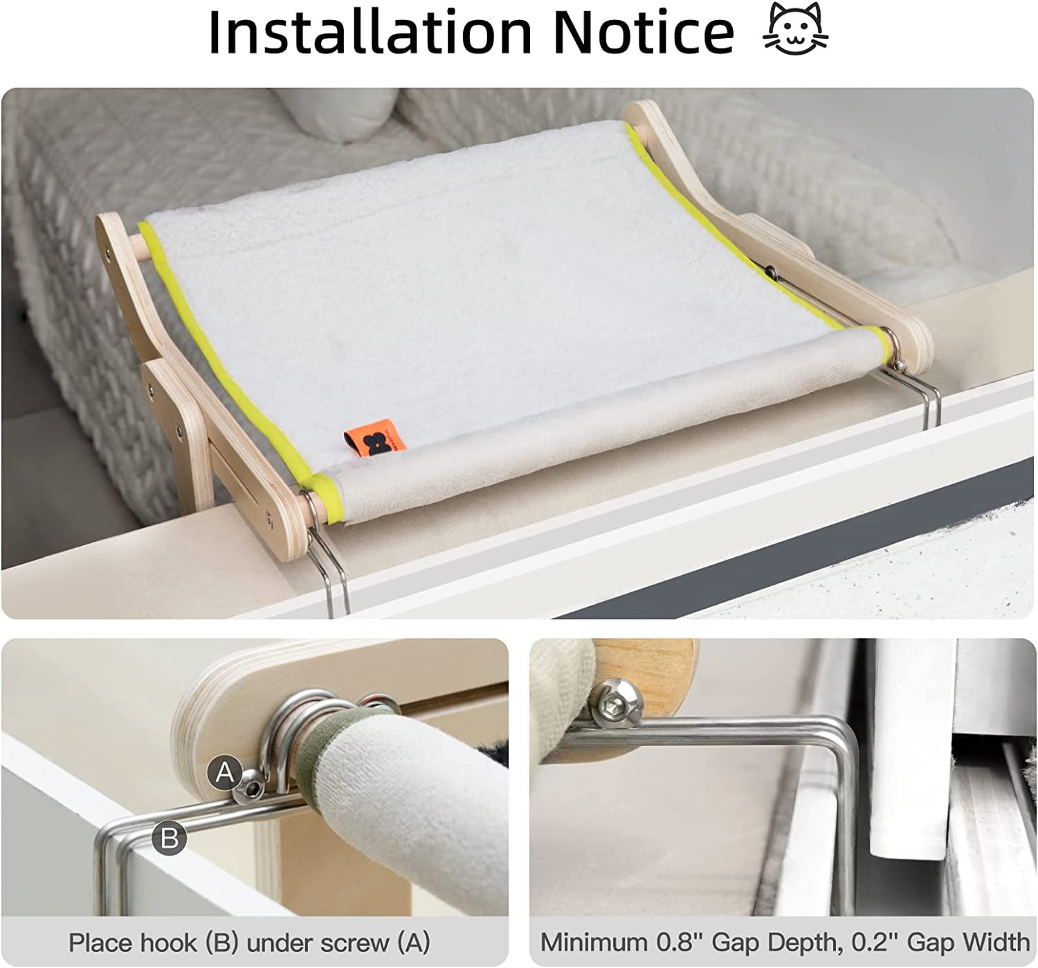 Cat Window Hammock Holds 40lb