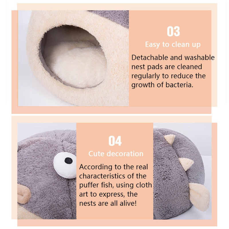 Soft Igloo Cat Bed Cave Tent