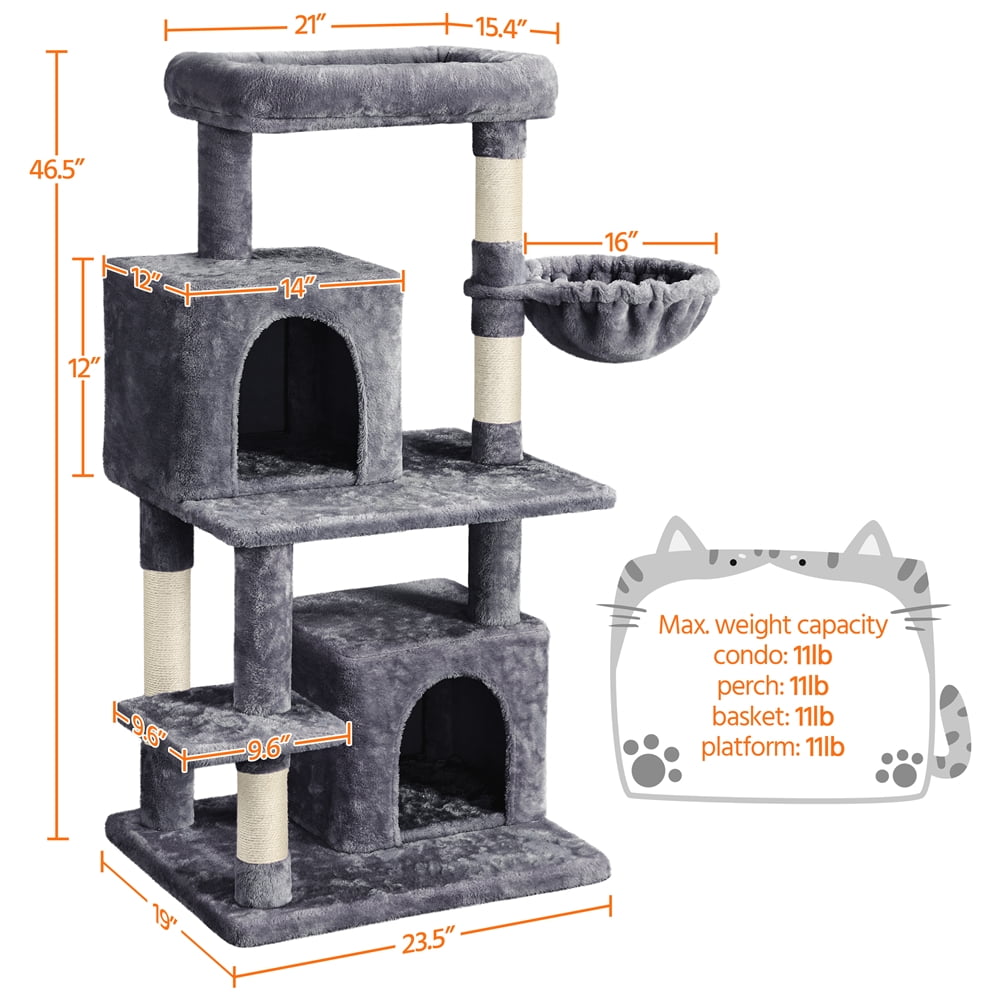 SMILE MART Cat Tree Tower with Condos
