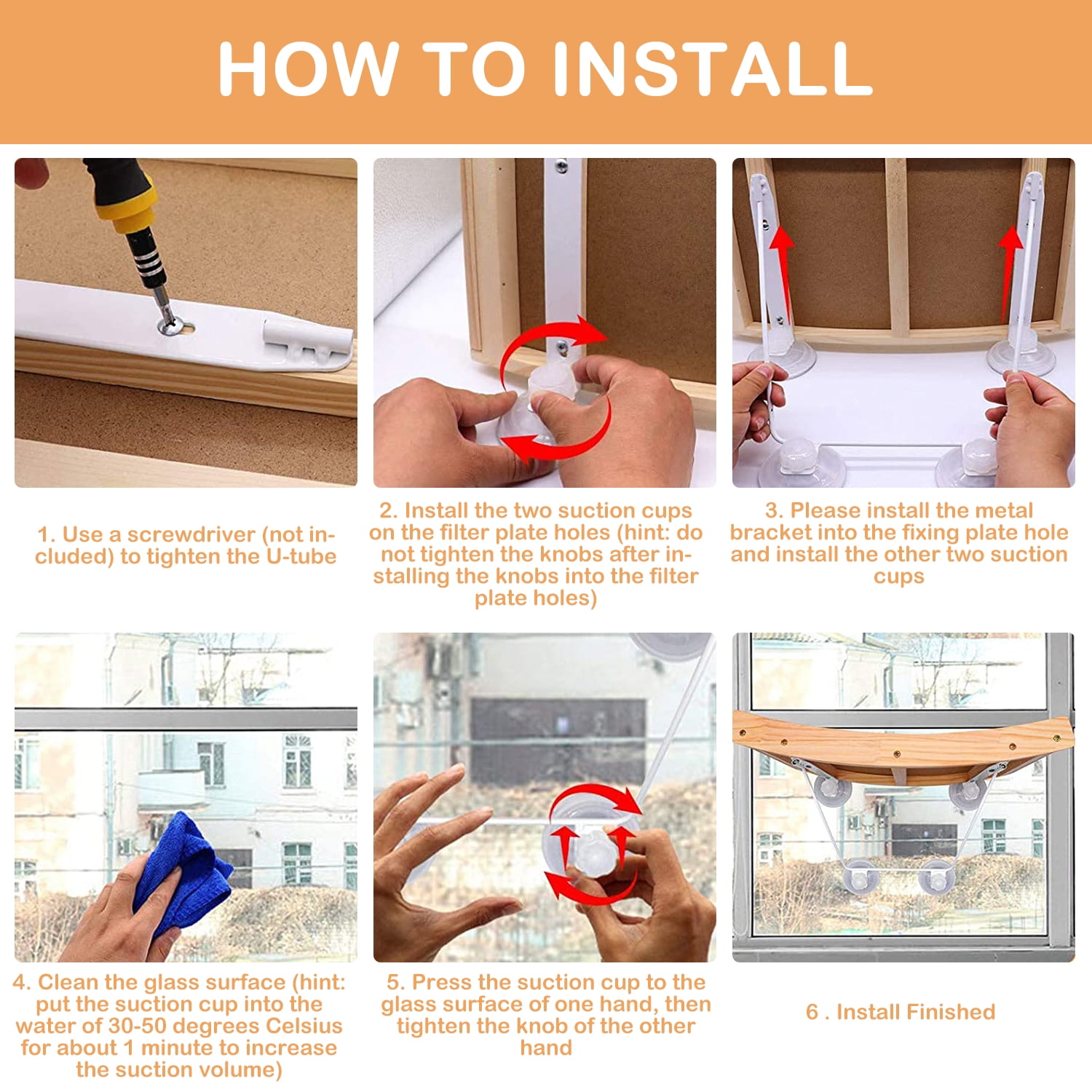 Cat Window Perch Hammock with Suction Cup