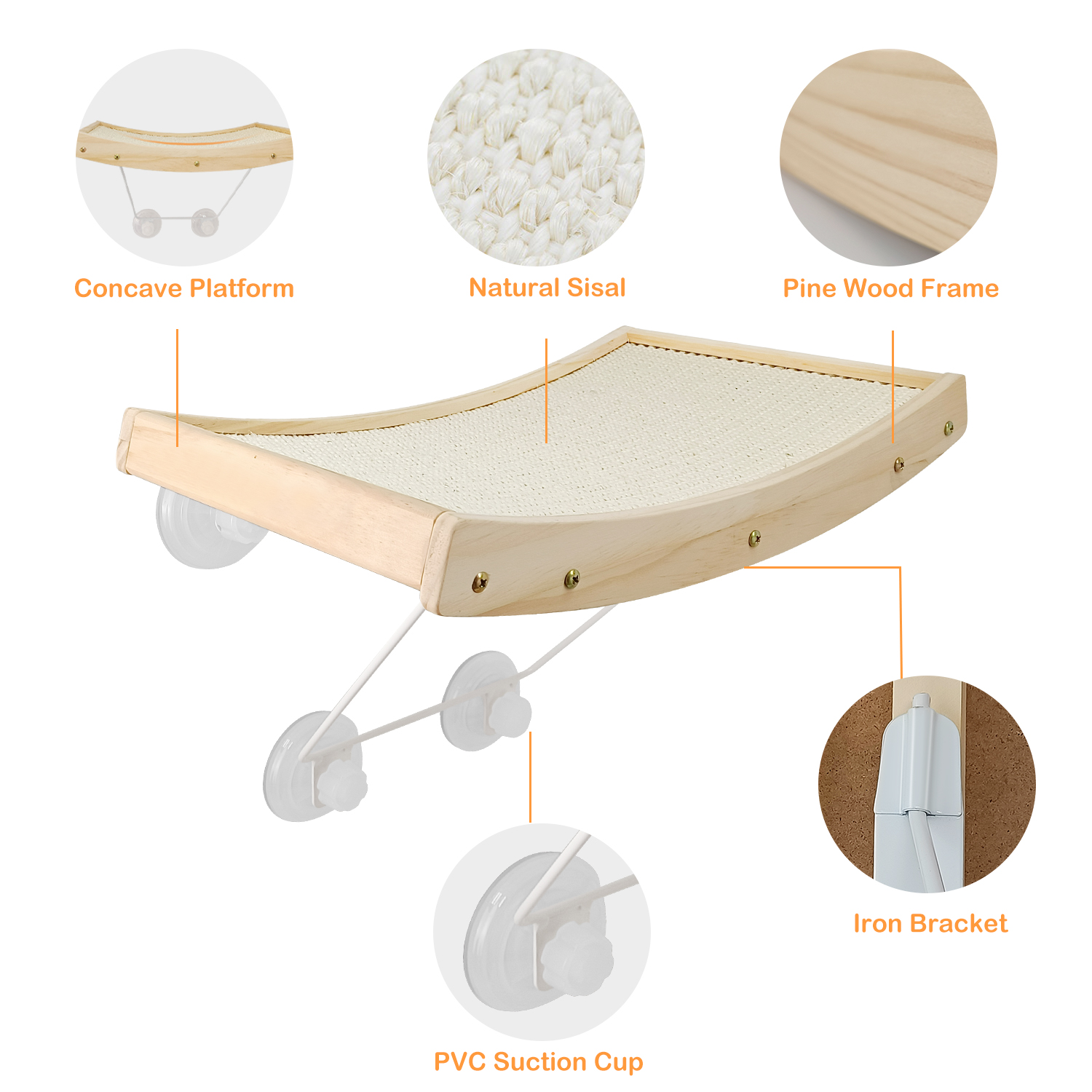 Cat Window Perch Hammock with Suction Cup