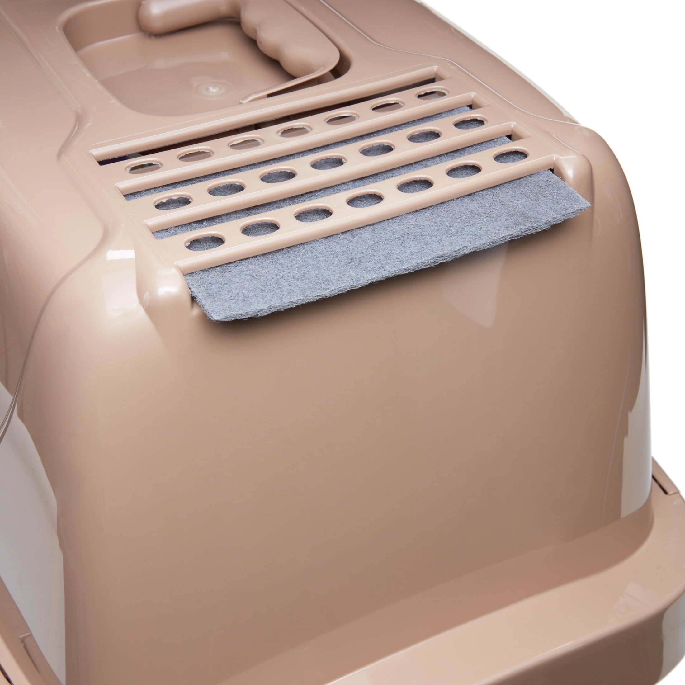 Beige Sand Sifting Cat Litter Box