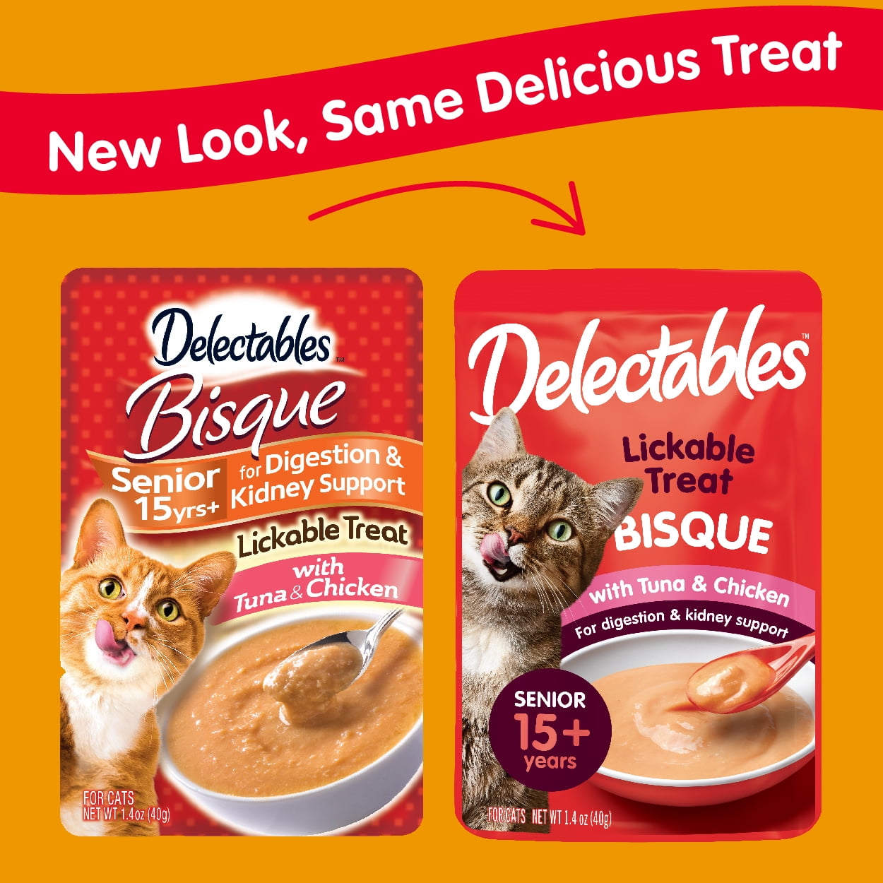 Senior Cat Treats: Tuna & Chicken Bisque (12pk)