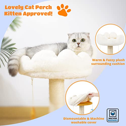 Cloud Cat Tree with Fluffy Perch and Scratcher
