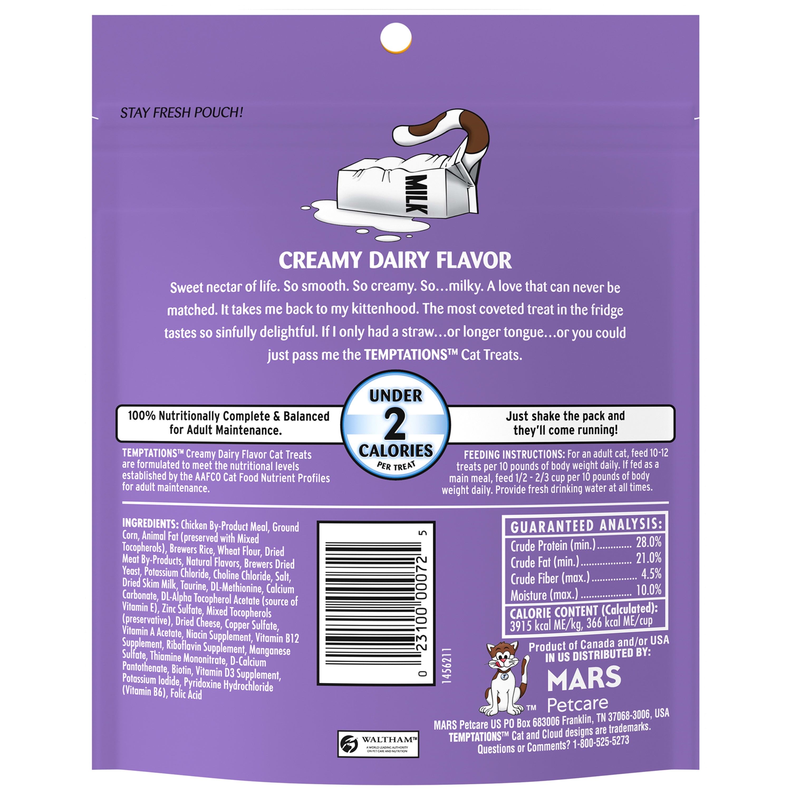 Creamy Dairy TEMPTATIONS Cat Treats, 6.3 oz
