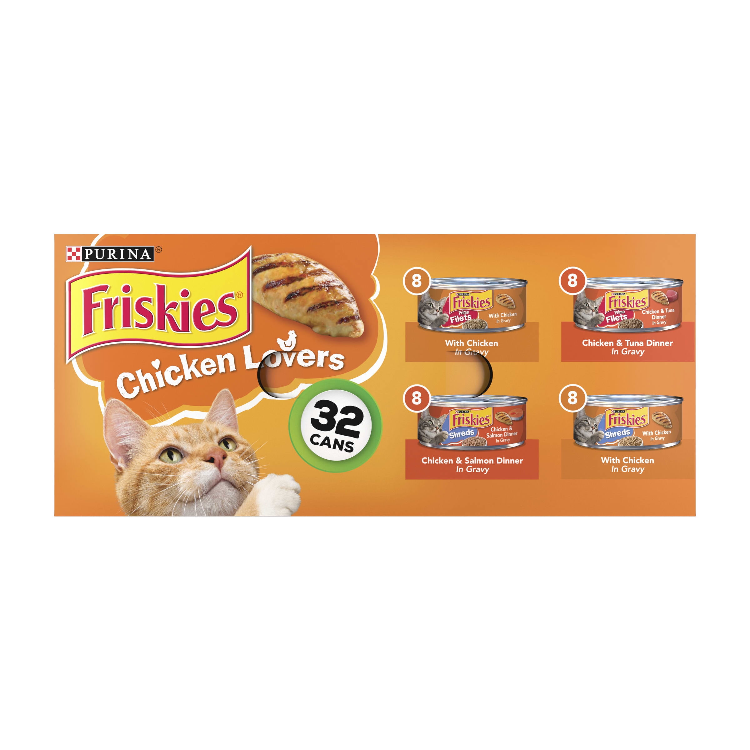 32-Pack Chicken Lovers Cat Food Variety