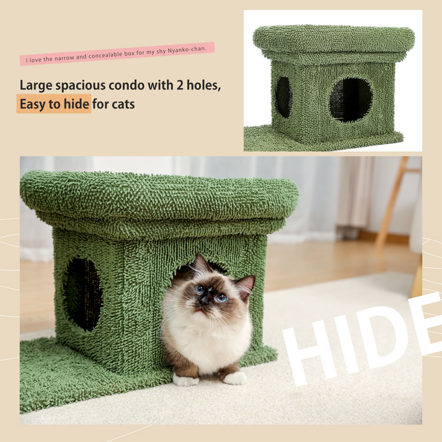 Cactus Cat Tree Condo for Small Cats