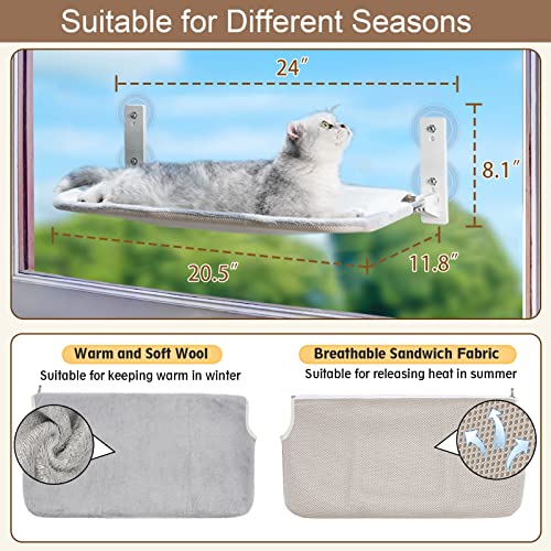 Cordless Cat Window Perch with Suction Cups