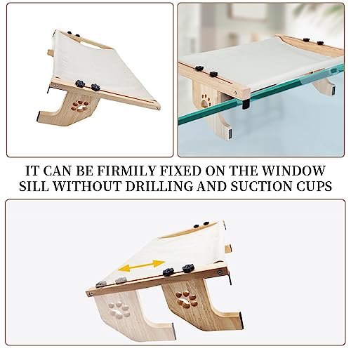 Large Cat Window Perch with Wood & Metal Frame