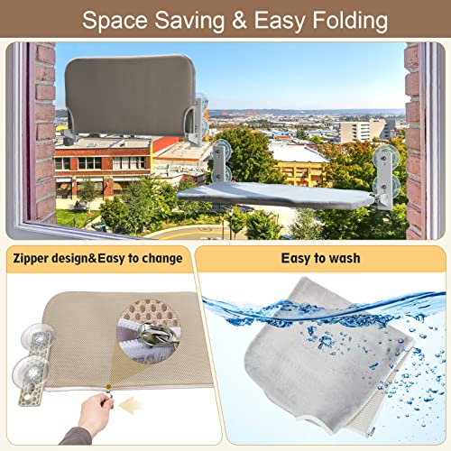 Cordless Cat Window Perch with Suction Cups