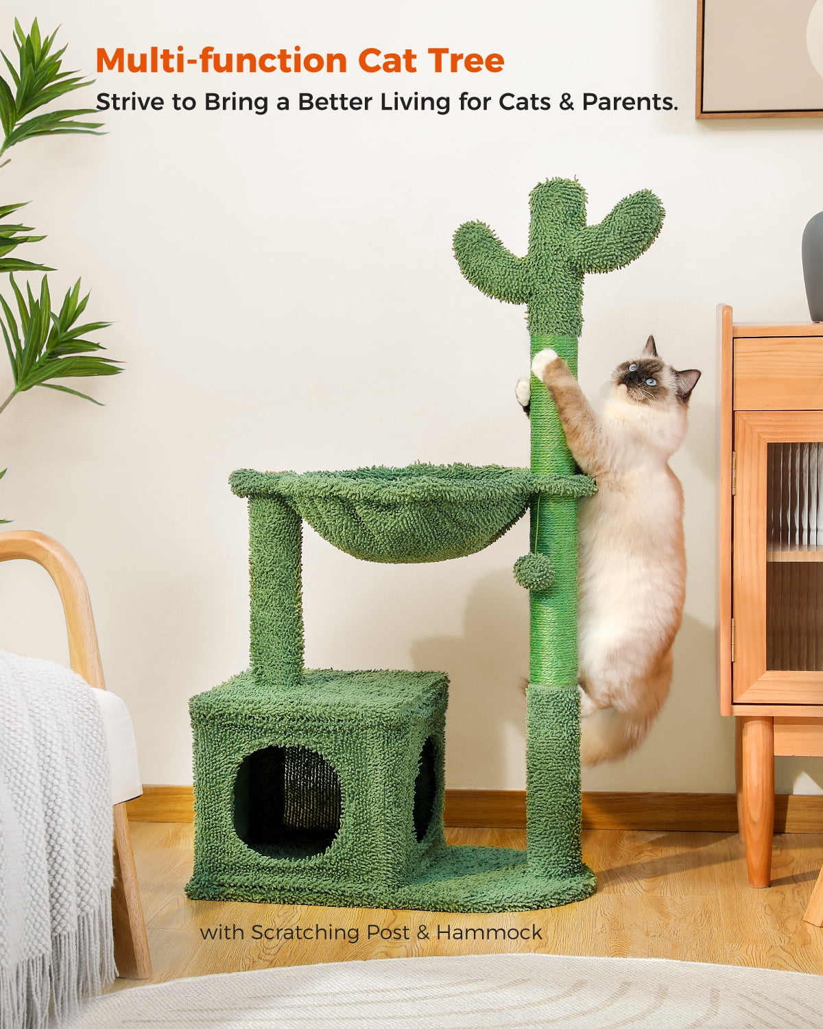 Cactus Cat Tree for Medium Cats