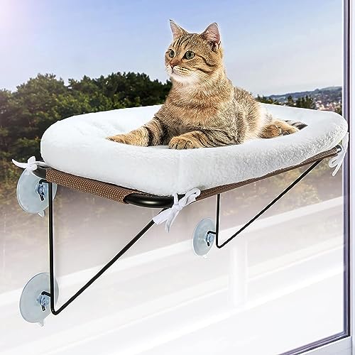 LSAIFATER Cat Window Perch with Metal Support