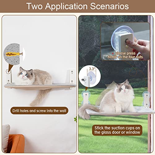 Cordless Cat Window Perch with Suction Cups