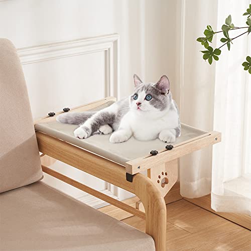 Large Cat Window Perch with Wood & Metal Frame