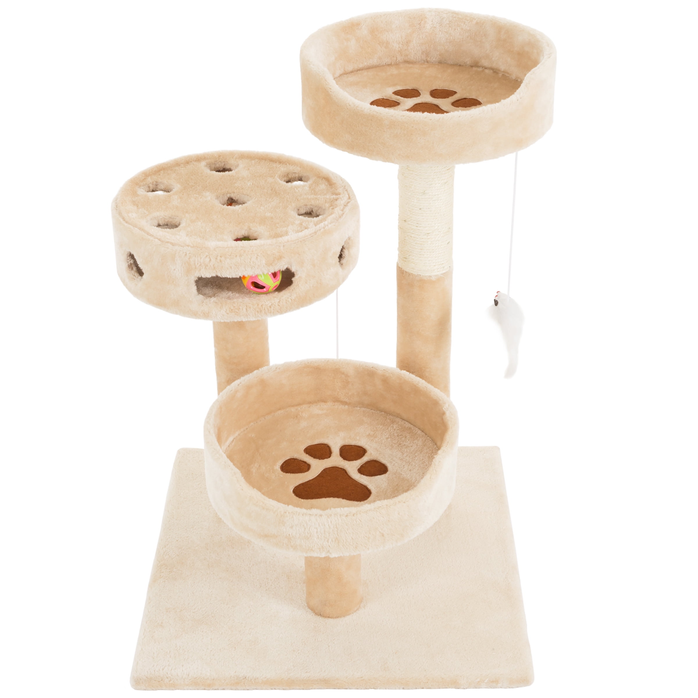 PETMAKER 3-Tier Cat Tree with Toys