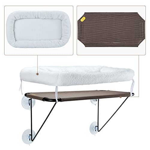 LSAIFATER Cat Window Perch with Metal Support