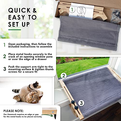 Large Cat Window Perch with Hammock