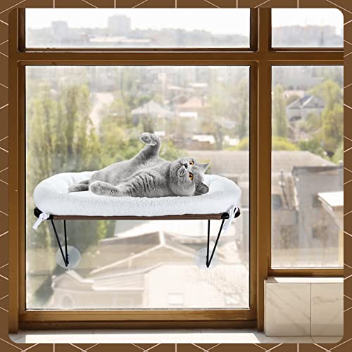 LSAIFATER Cat Window Perch with Metal Support