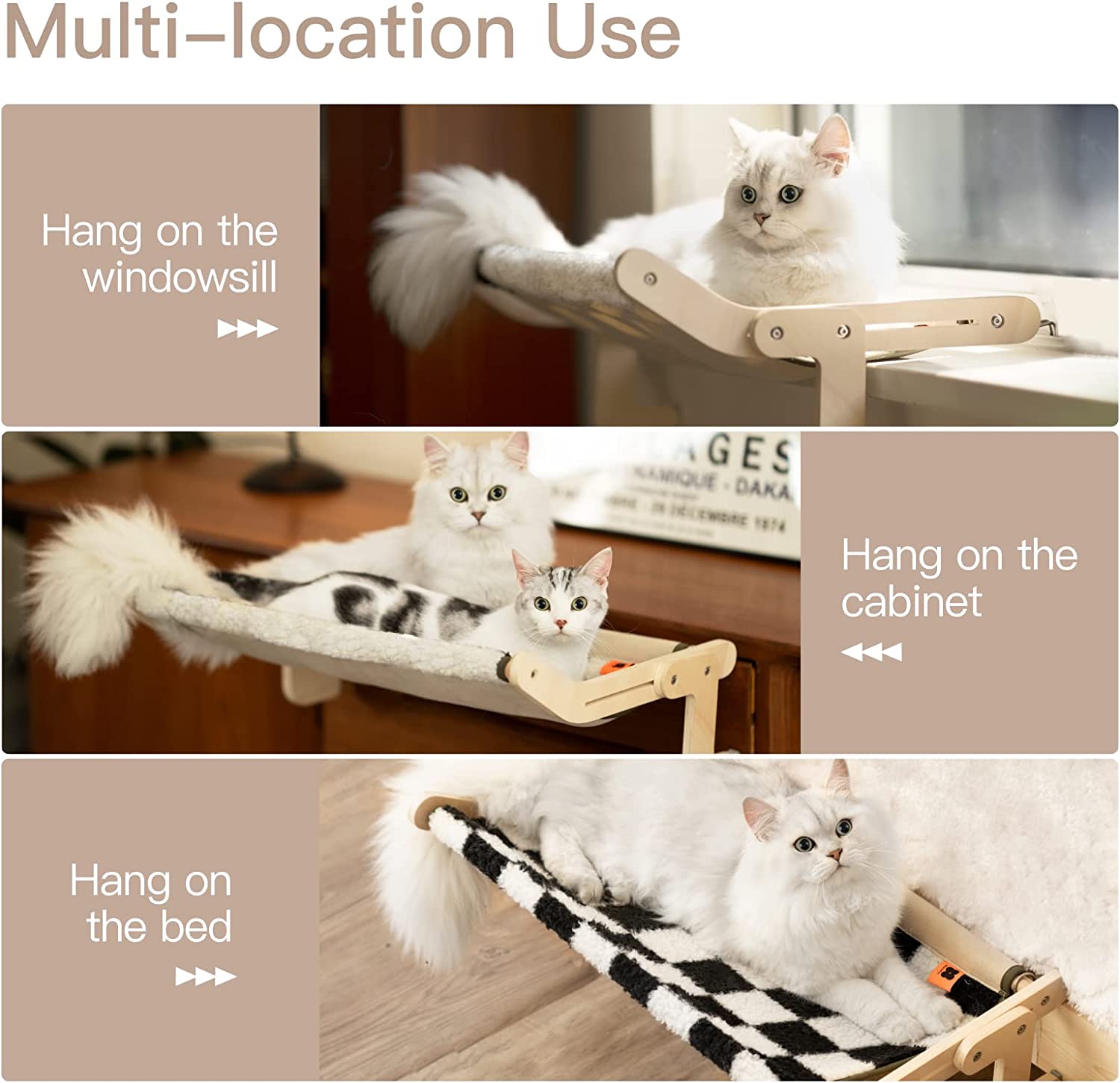 Multi-level Cat Sunbathing Window Perch