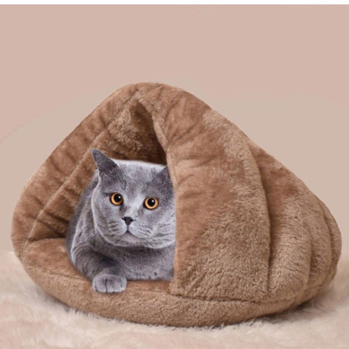 Triangle Plush Cat Bed - Two Sizes
