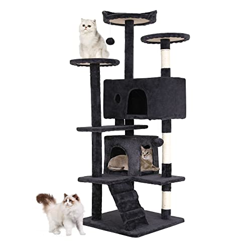 Multi-Level Cat Furniture with Scratching Posts & Toys
