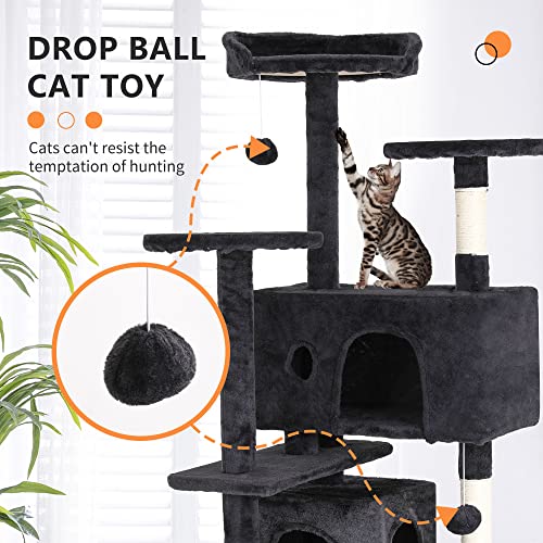 Multi-Level Cat Furniture with Scratching Posts & Toys