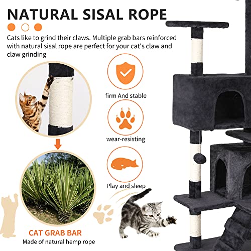 Multi-Level Cat Furniture with Scratching Posts & Toys