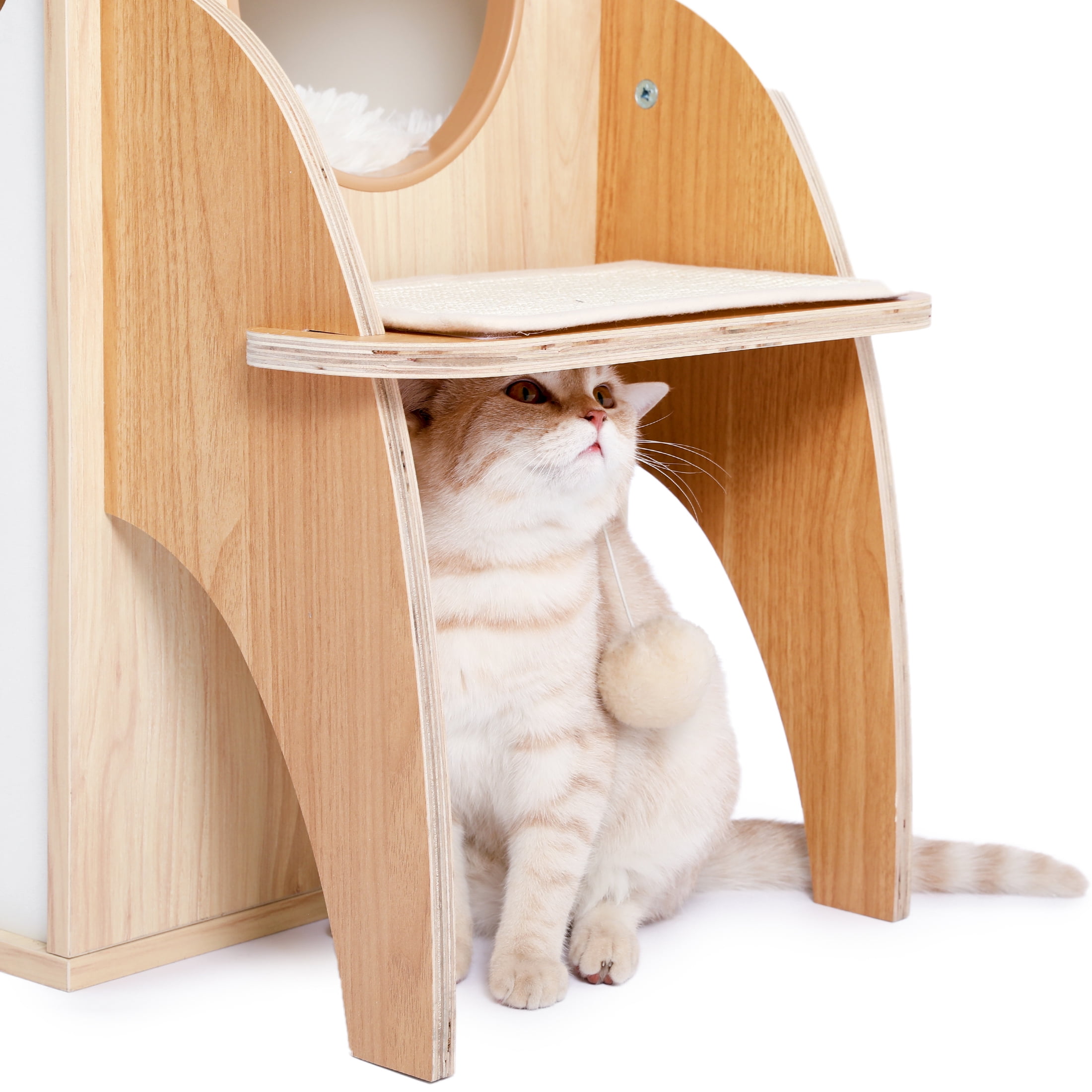 Modern 54" Beige Cat Tree Tower