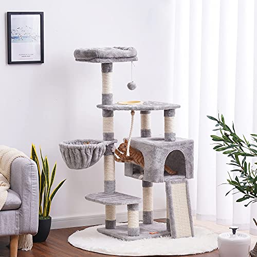 Multi-Level Cat Tower with Feeding Bowl