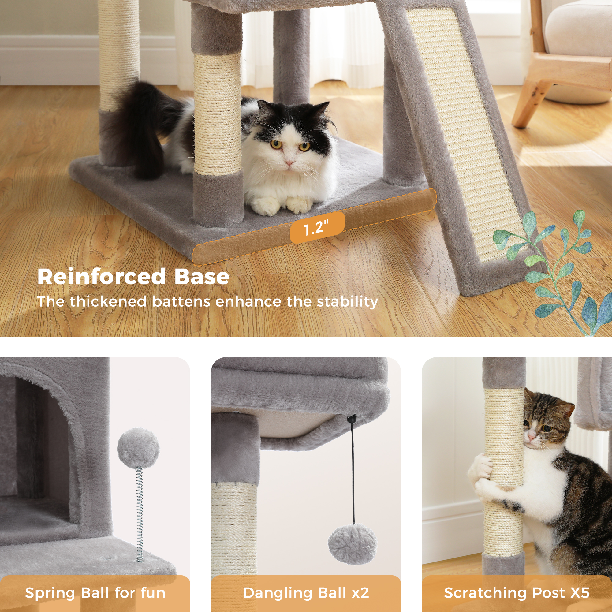 Speedy Pet Cube House with Scratcher & Ball