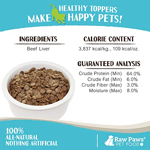 Freeze-Dried Beef Liver Pet Food Topper for Cats