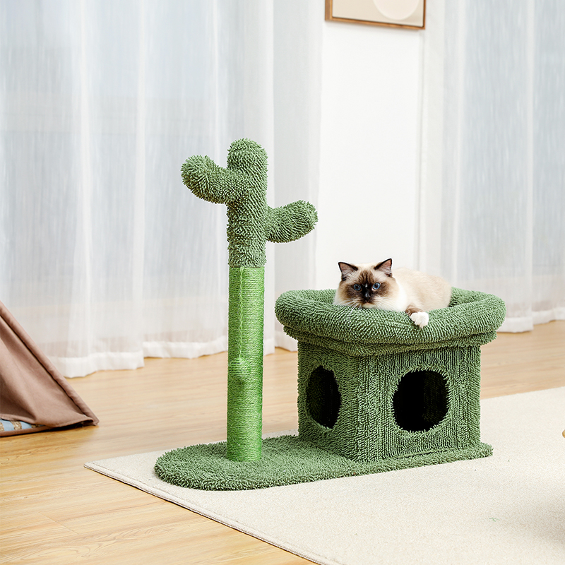 Cactus Cat Tree with Scratching Post & Ball