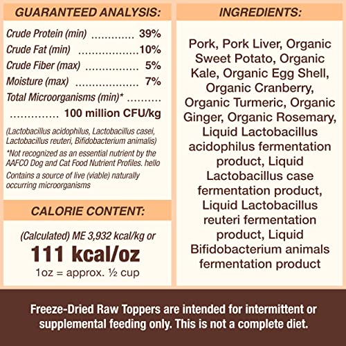 Freeze Dried Pork Pet Food Topper