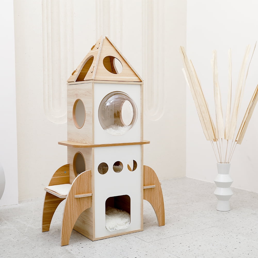 Modern 54" Beige Cat Tree Tower