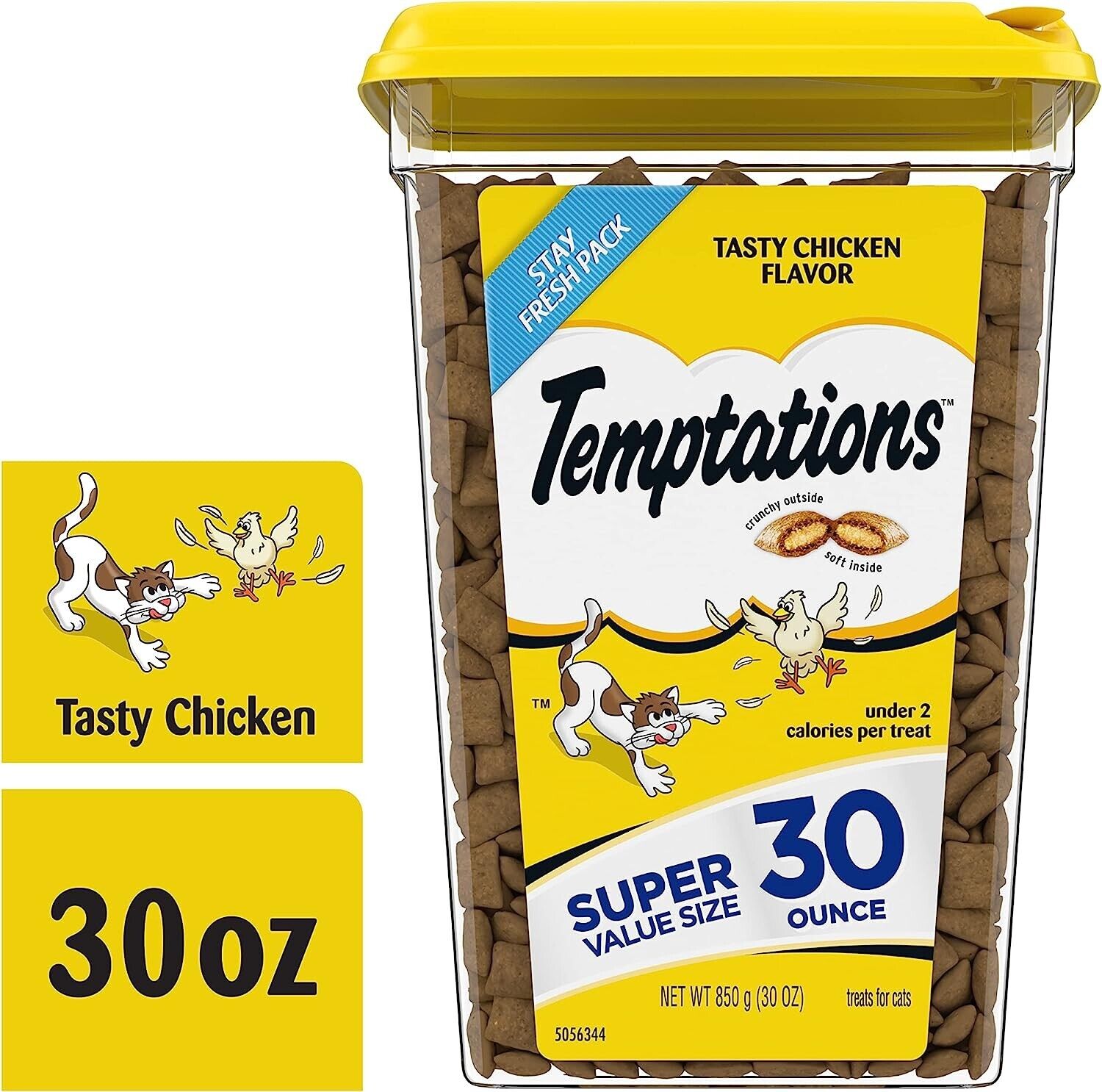 Chicken flavor cat treats, 30 oz