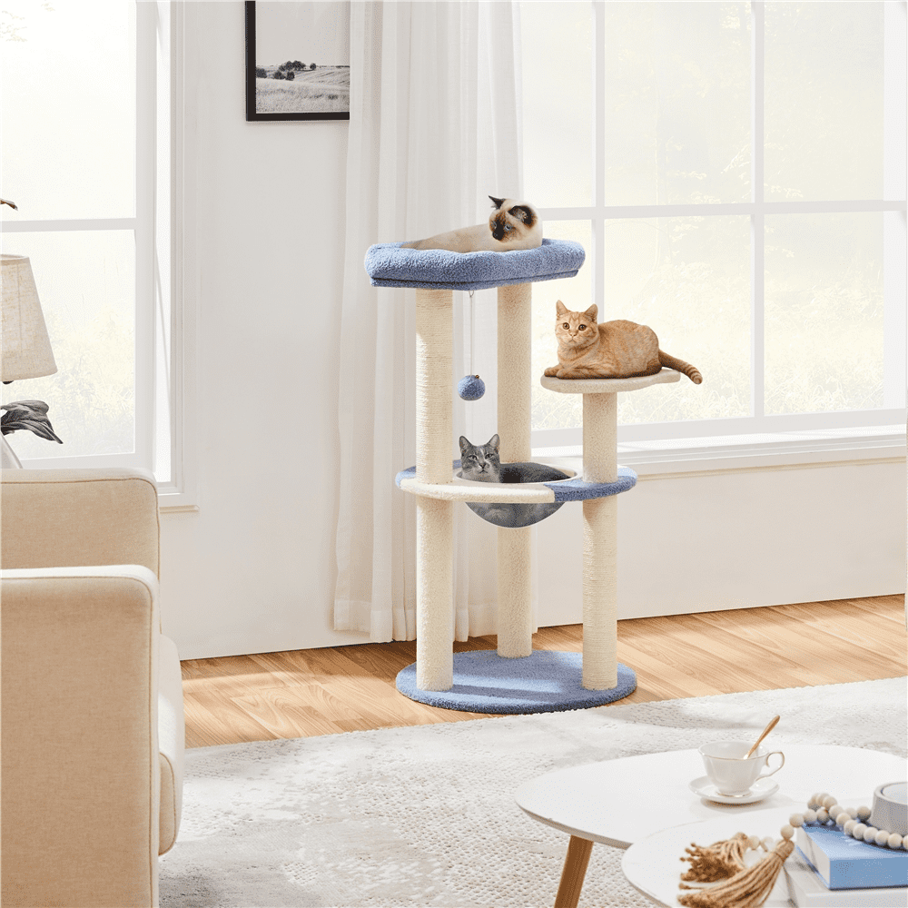 Ocean-themed Cat Tree with Perch & Sisal