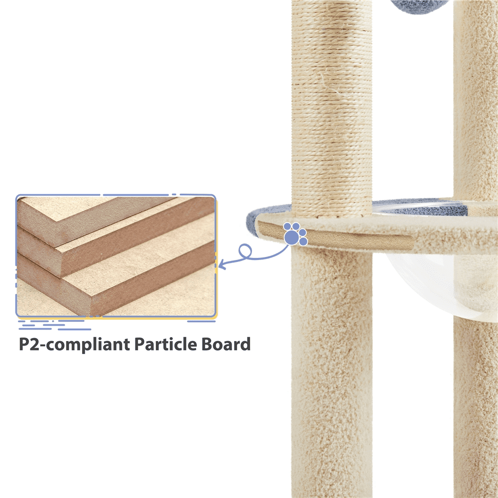 Ocean-themed Cat Tree with Perch & Sisal