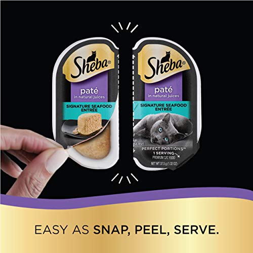 24-Pack Sheba Cat Paté Trays with Seafood Varieties
