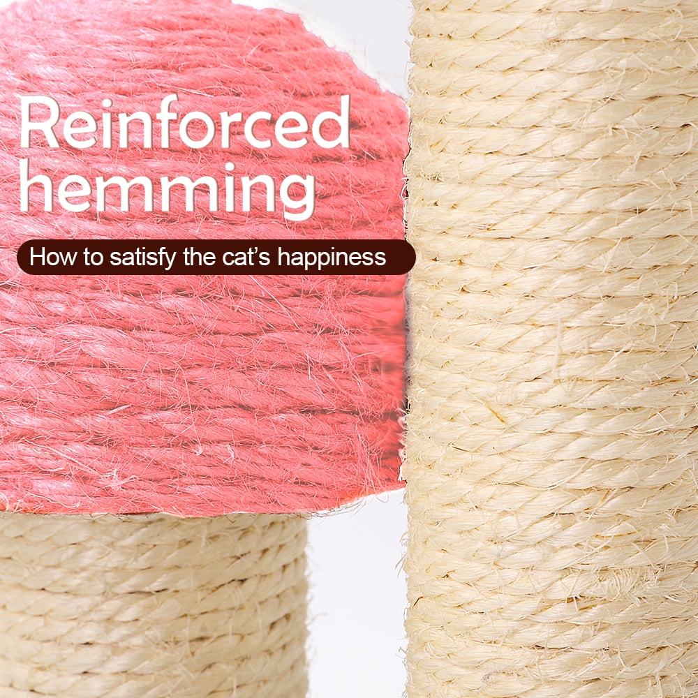 Pink Mushroom Cat Scratching Post & Toy