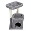 Gray Plush Cat Tree with Scratching Posts