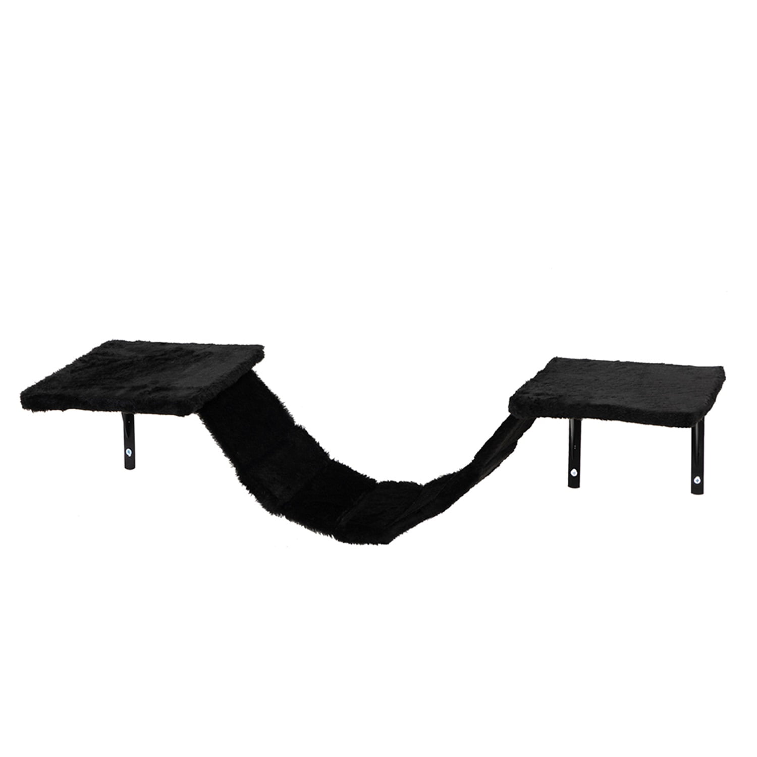 Black Cat Tree Wall Set for Multiple Cats