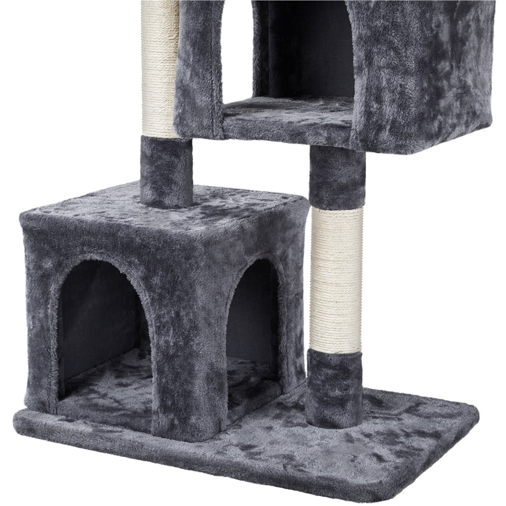 Dark Gray Multilevel Cat Tree with Condos