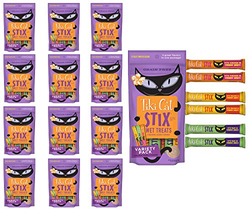 Tiki Cat Stix Wet Treats - Chicken, Salmon, Duck
