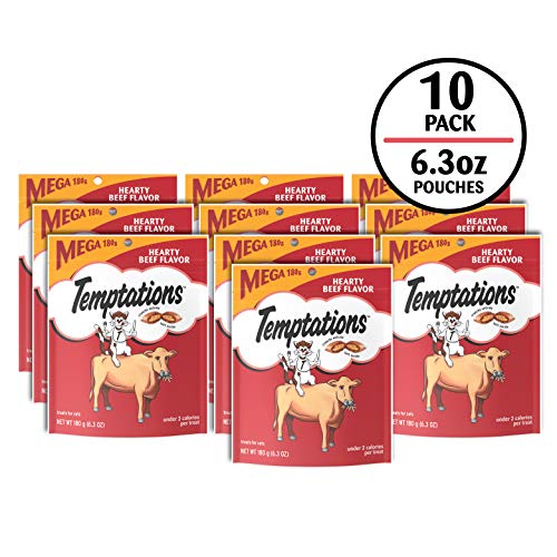 10-Pack Hearty Beef TEMPTATIONS for Cats