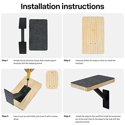 Cat Wall Steps - Pack of 3