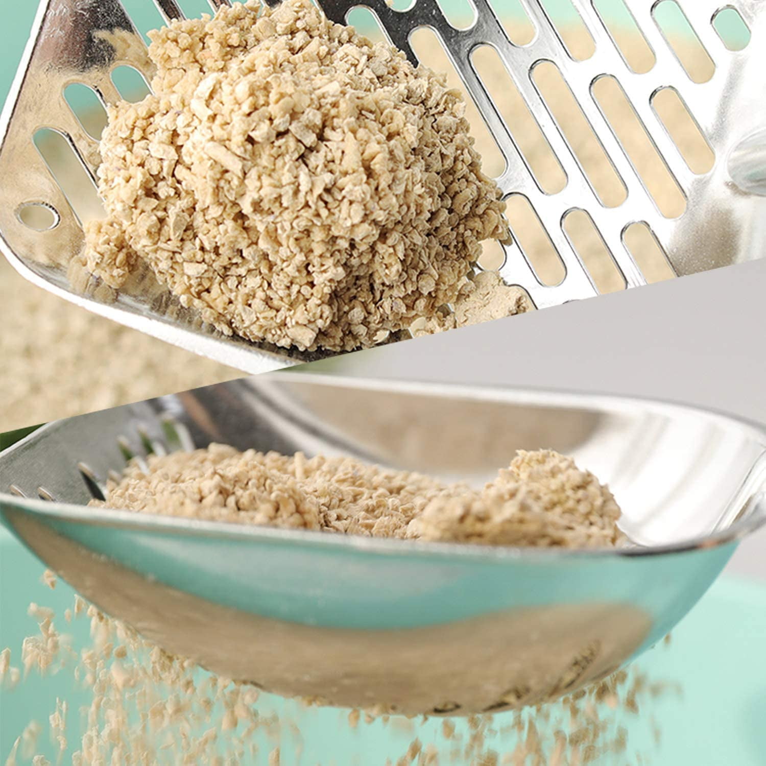 Flexible Metal Cat Litter Scoop with Deep Shovel