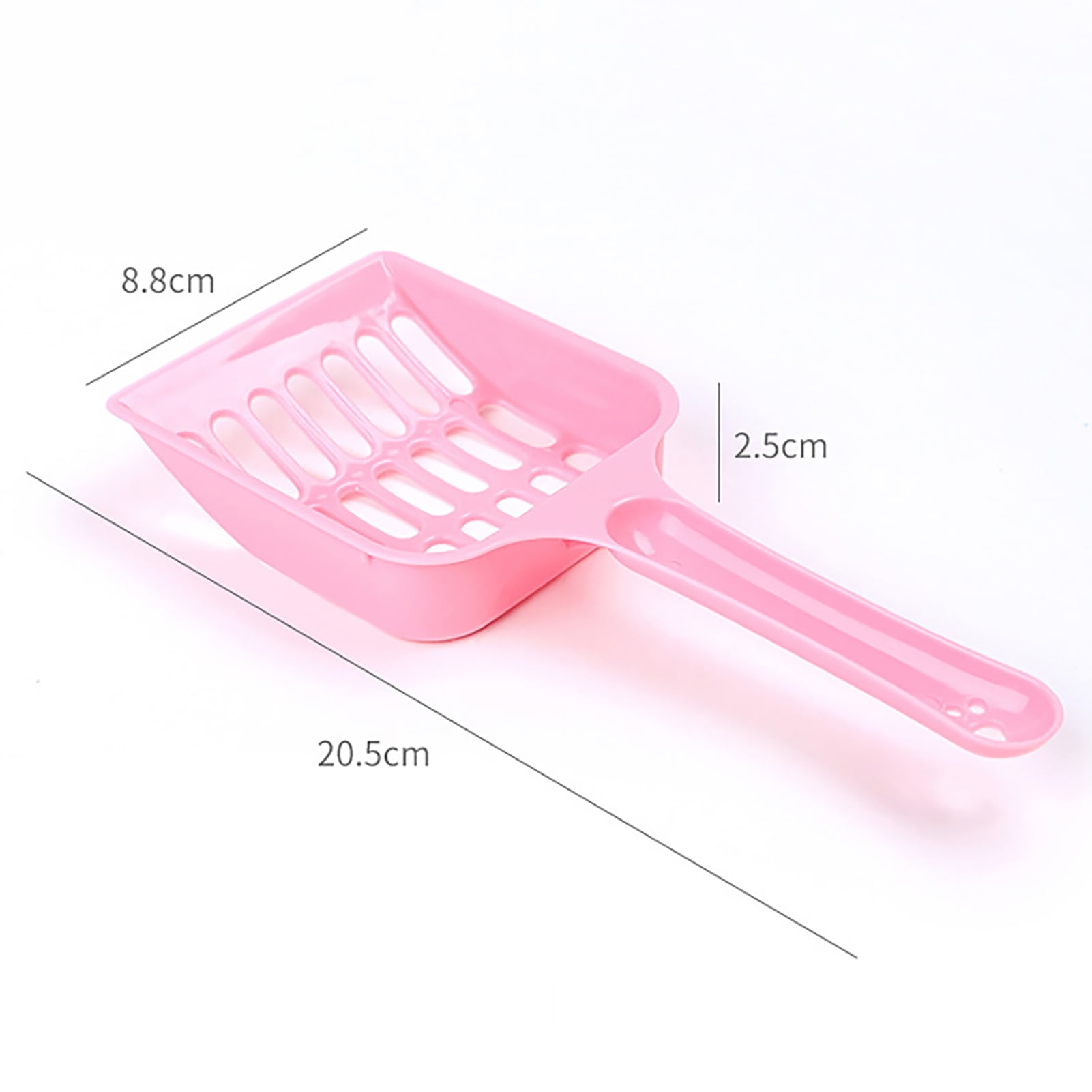 Compact cat litter scoop with handle