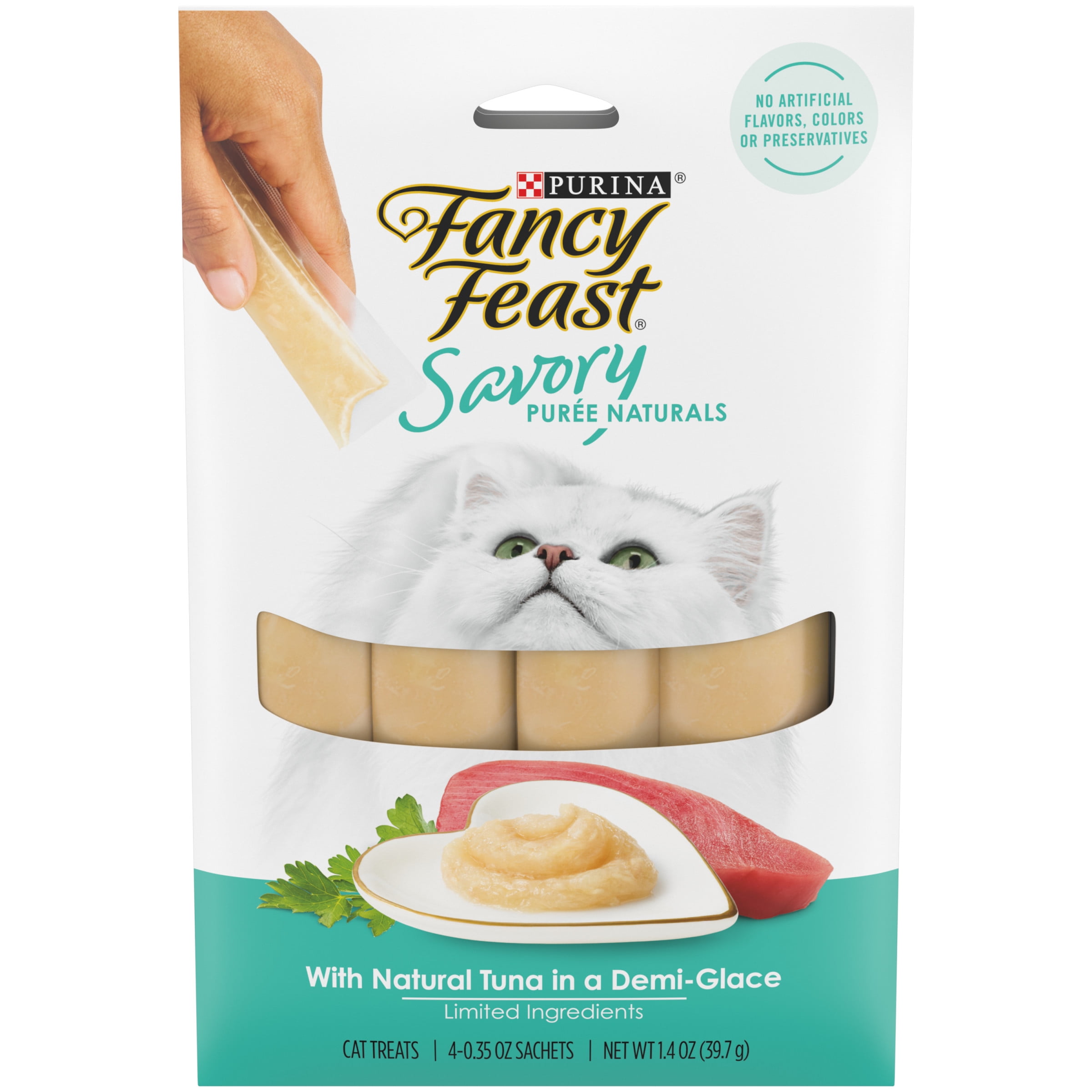 Natural Tuna Puree Moist Treats for Cats