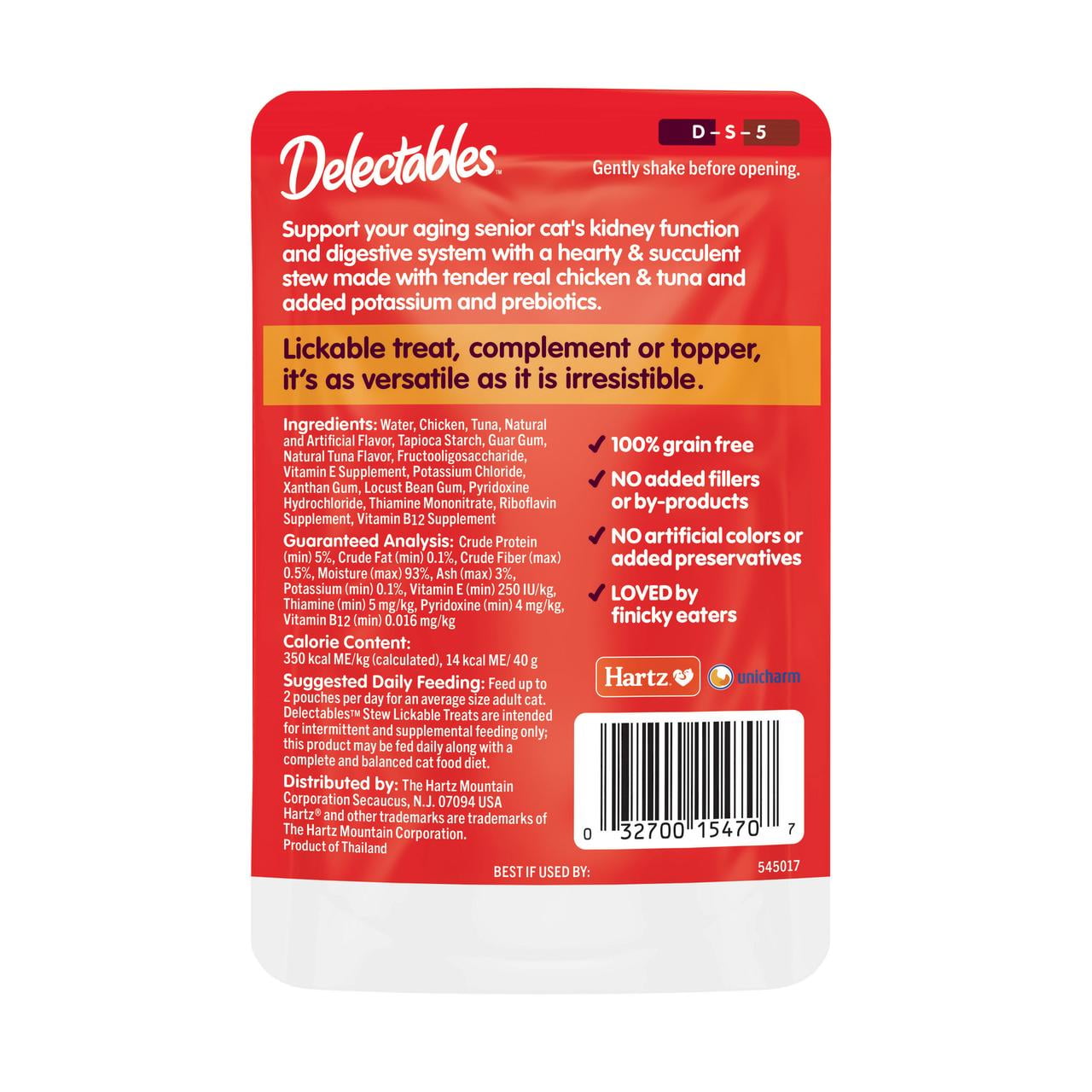 Senior Cat Chicken & Tuna Wet Treats (12 pk)