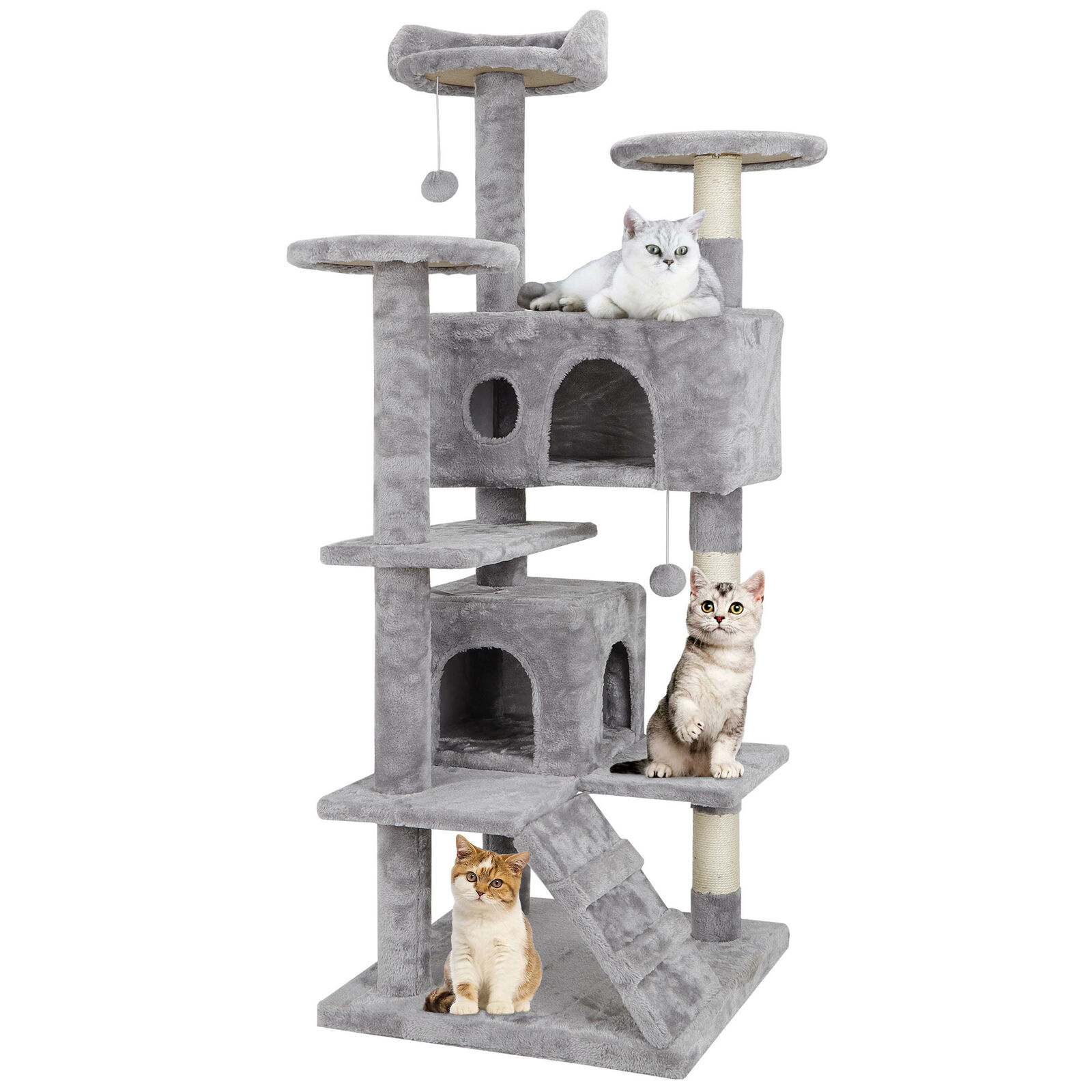 Multi-color 53" Cat Activity Tower